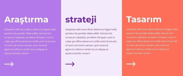 Araştırma, strateji ve tasarım HTML5 Şablonu