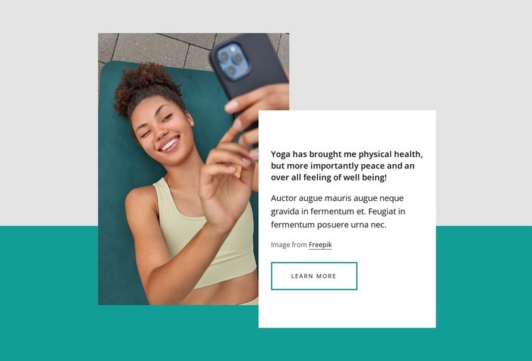 Yoga has brought me physical health Webflow Template Alternative