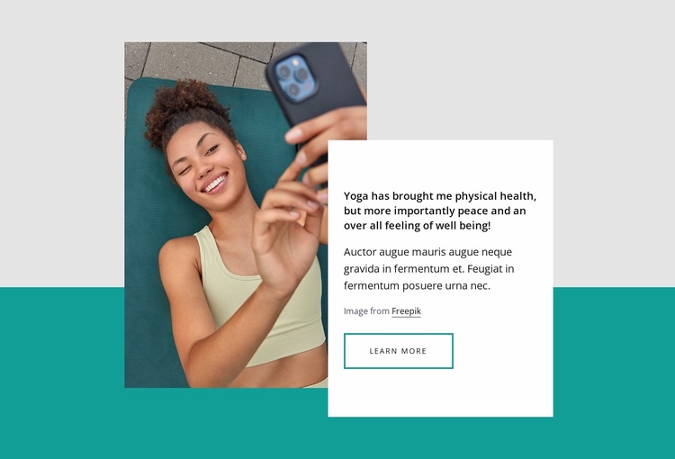 Yoga has brought me physical health Landing Page
