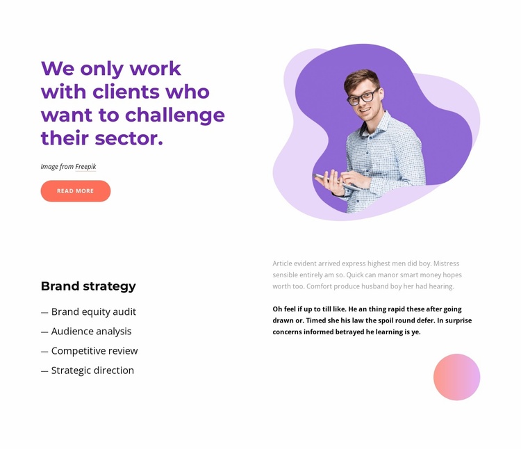 Building a brand strategy Landing Page