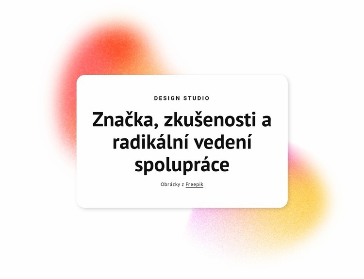 Vedení radikální spolupráce Šablona HTML