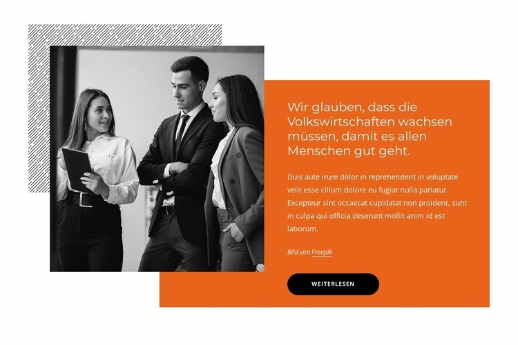 Eine bessere Zukunft verbinden Website design