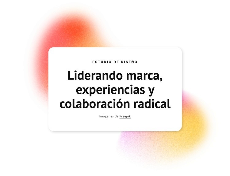 Líder en colaboración radical Maqueta de sitio web