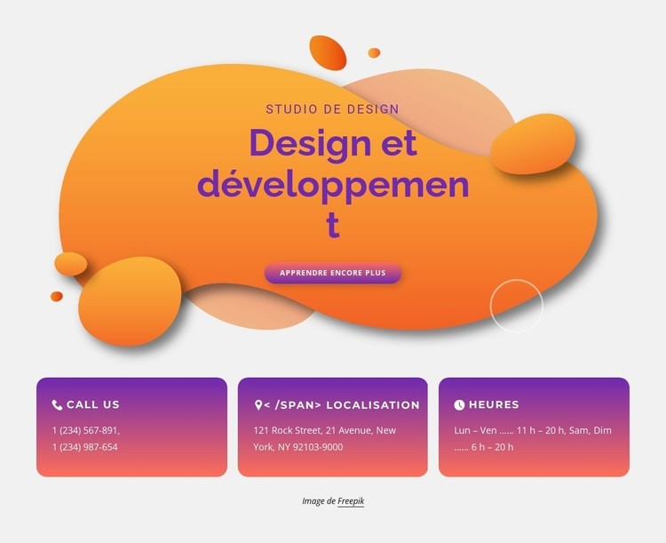 Nous construisons des expériences de marque Modèle HTML5