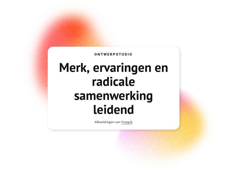 Radicale samenwerking leidend HTML-sjabloon