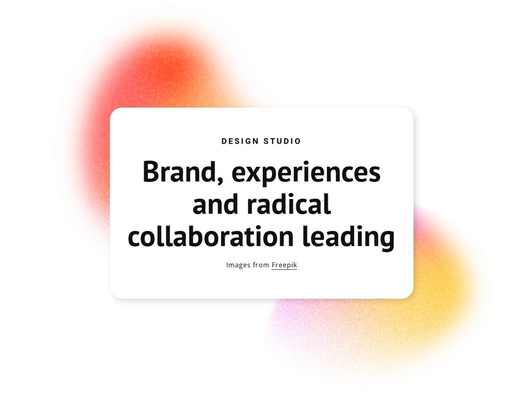 Radical collaboration leading One Page Template