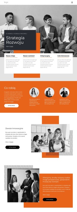 Układ Strony Internetowej Dla Strategia Rozwoju Dla Startupów