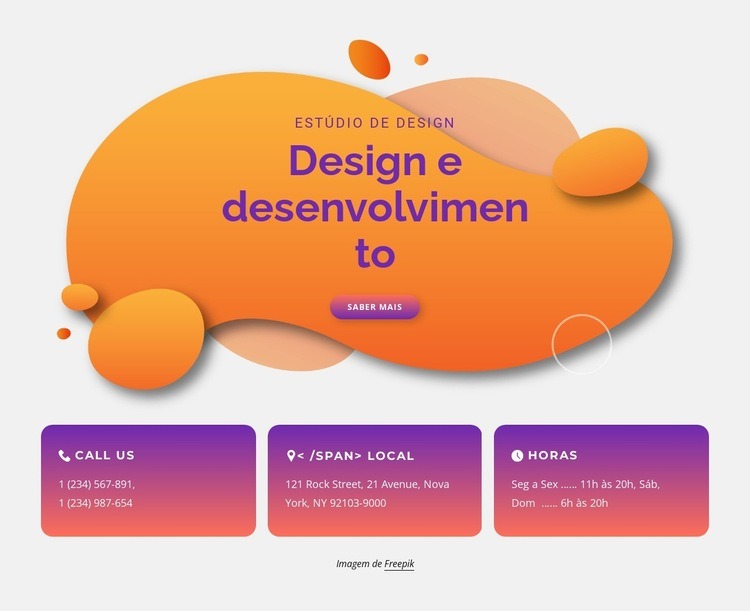 Construímos experiências de marca Design do site