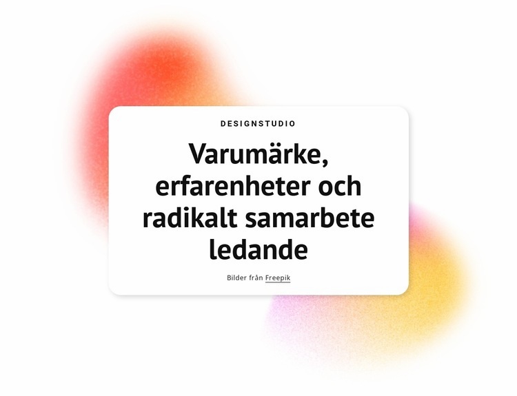 Radikalt samarbete ledande CSS -mall