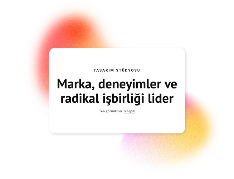 Radikal işbirliği lideri HTML Şablonu