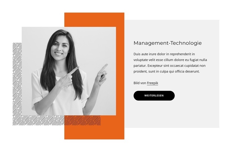 Management-Technologie Eine Seitenvorlage