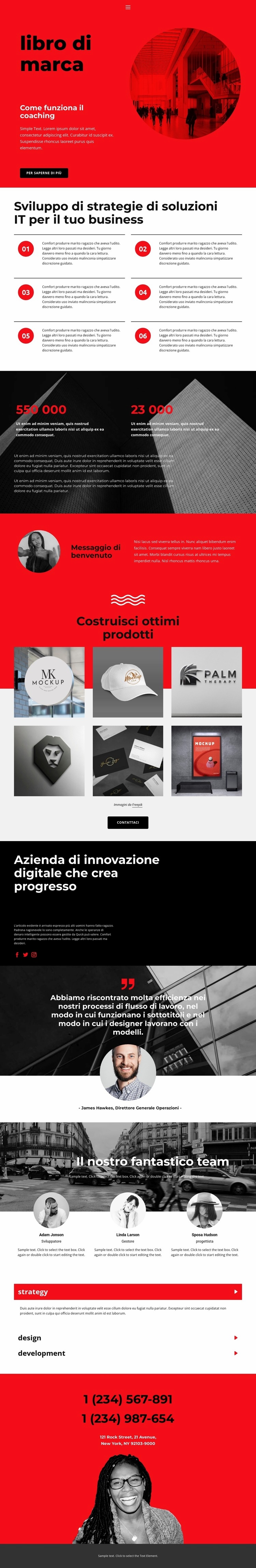 Creazione di un libro di marca Mockup del sito web