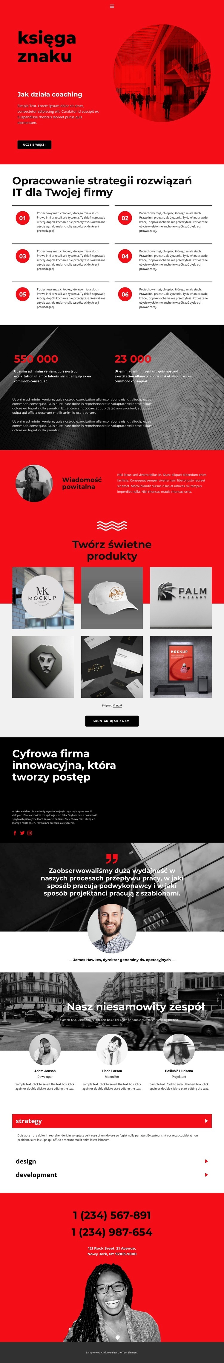 Tworzenie księgi marki Szablon HTML5