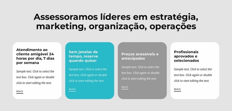 Ativamos a liderança Modelos de construtor de sites