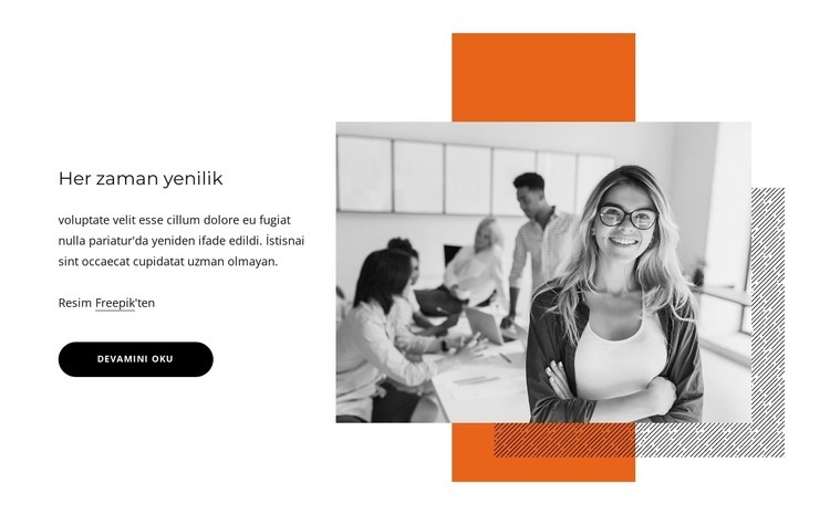 Her zaman yenilik HTML5 Şablonu