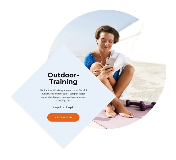 Outdoor-Training Website Builder-Vorlagen