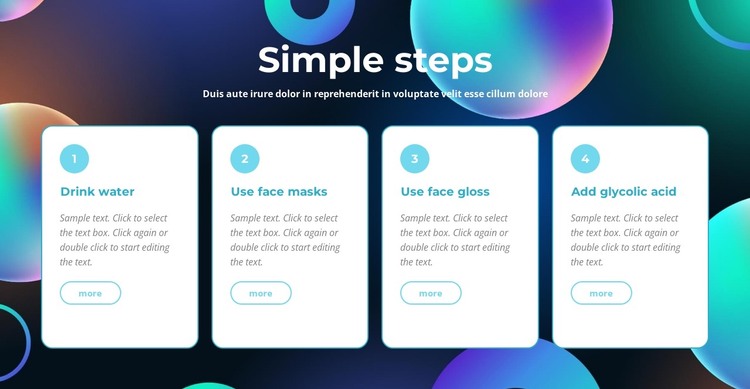 Simple steps HTML Template