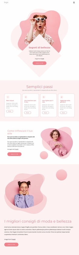 I Migliori Segreti Di Bellezza - Modello Joomla Professionale