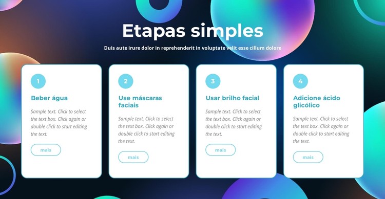 Etapas simples Template CSS