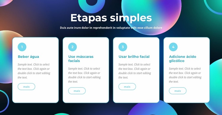 Etapas simples Template Joomla