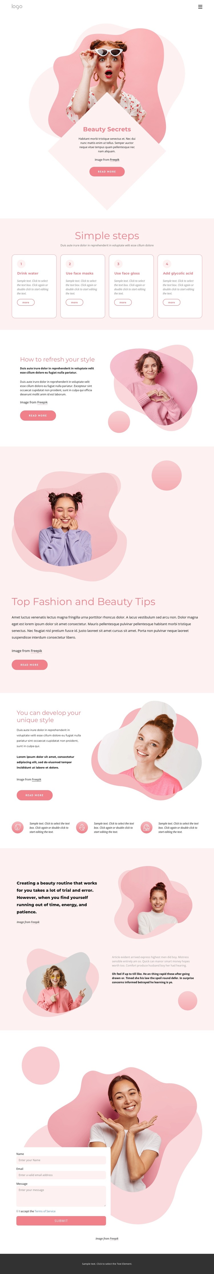Best beauty secrets Web Design