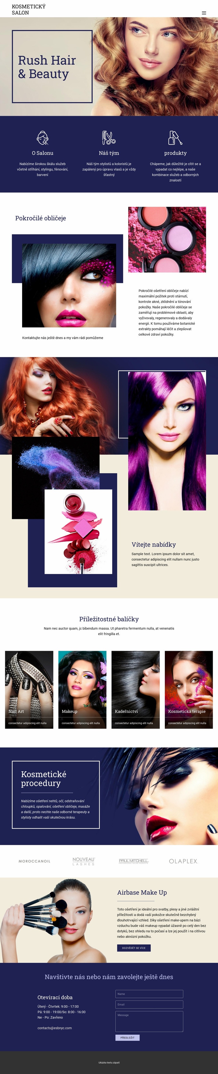 Kosmetický salon Šablona HTML
