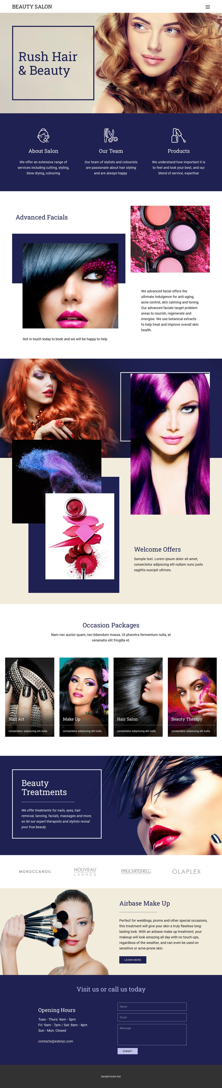 Beauty Salon HTML5 Template