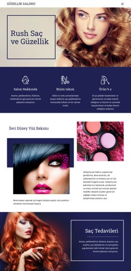 Güzellik Salonu - HTML Sayfası Şablonu