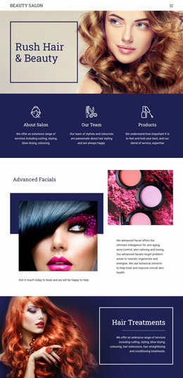 Beauty Salon WordPress Website Builder Free