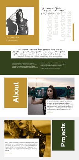 Plantilla Web Adaptable Para Cursos De Fotografía De Moda