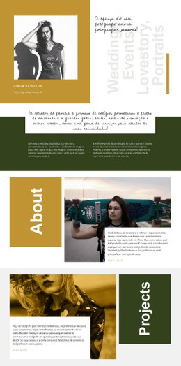 Modelo Web Responsivo Para Cursos De Fotografia De Moda