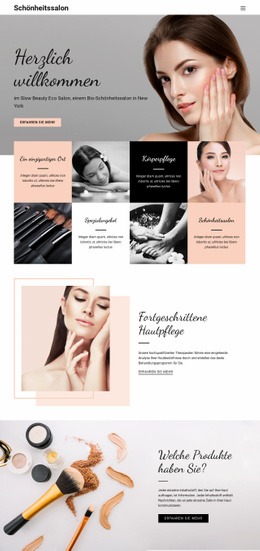 Moderne Schönheitsmode HTML-Website