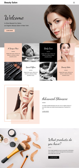 Modern Beauty Fashion - Ready To Use One Page Template