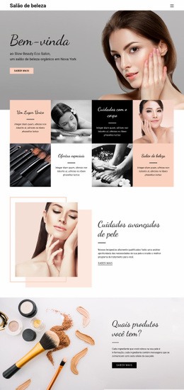 Construtor De Sites Mais Criativo Para Moda De Beleza Moderna