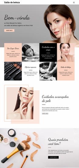 Moda De Beleza Moderna Modelo HTML5 E CSS3