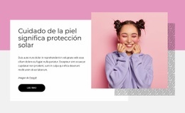 Creador De Sitios Web Multipropósito Para Cuidado De La Piel Significa Protección Solar