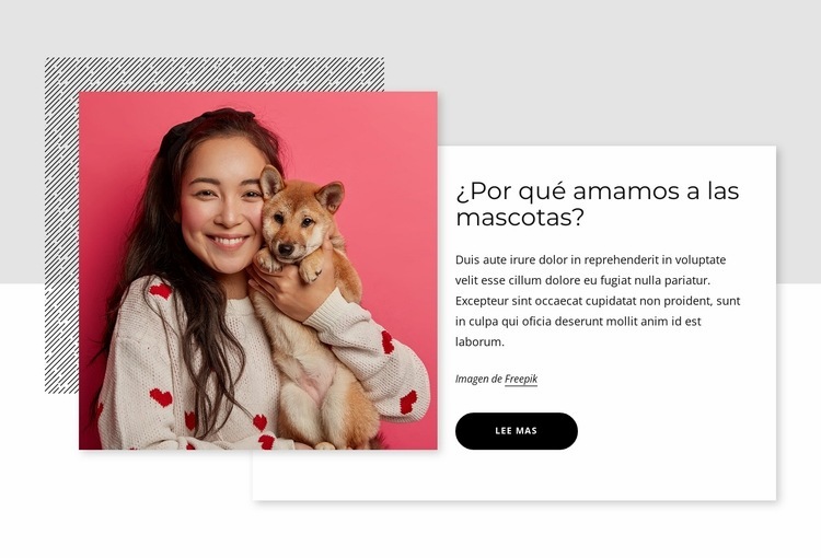 Tener una mascota es bueno para la salud física Plantillas de creación de sitios web