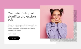 Tema Premium De WordPress Para Cuidado De La Piel Significa Protección Solar