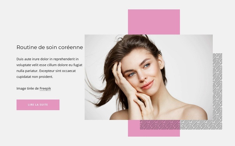 Soins de la peau coréens Conception de site Web