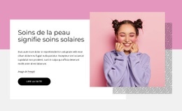 Soins De La Peau Signifie Soins Solaires - Modèle HTML5 À Télécharger Gratuitement