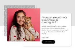 Posséder Un Animal De Compagnie Est Bon Pour La Santé Physique Modèle Réactif Html5
