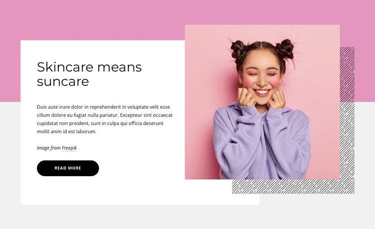 Skincare means suncare Homepage Design