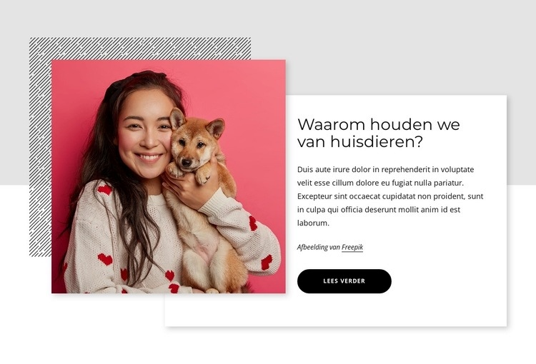 Het bezit van huisdieren is goed voor de lichamelijke gezondheid Html Website Builder