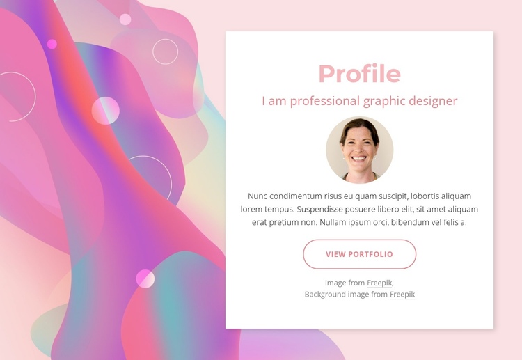 Professional designer One Page Template
