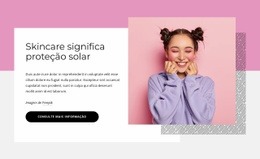 Construtor De Sites Multiuso Para Skincare Significa Proteção Solar