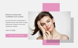 Cuidados Com A Pele Coreanos - Modelo HTML5 Gratuito