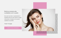 Fontes, Cores E Gráficos Personalizados Para Cuidados Com A Pele Coreanos