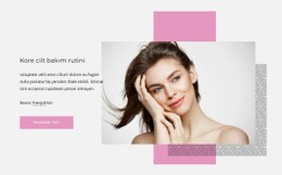 Kore Cilt Bakımı Esnek Kutu Şablonu