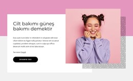 Cilt Bakımı Güneş Bakımı Demektir - Premium Öğeler Şablonu