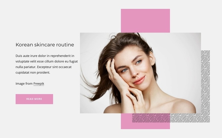 Korean skincare Web Page Design